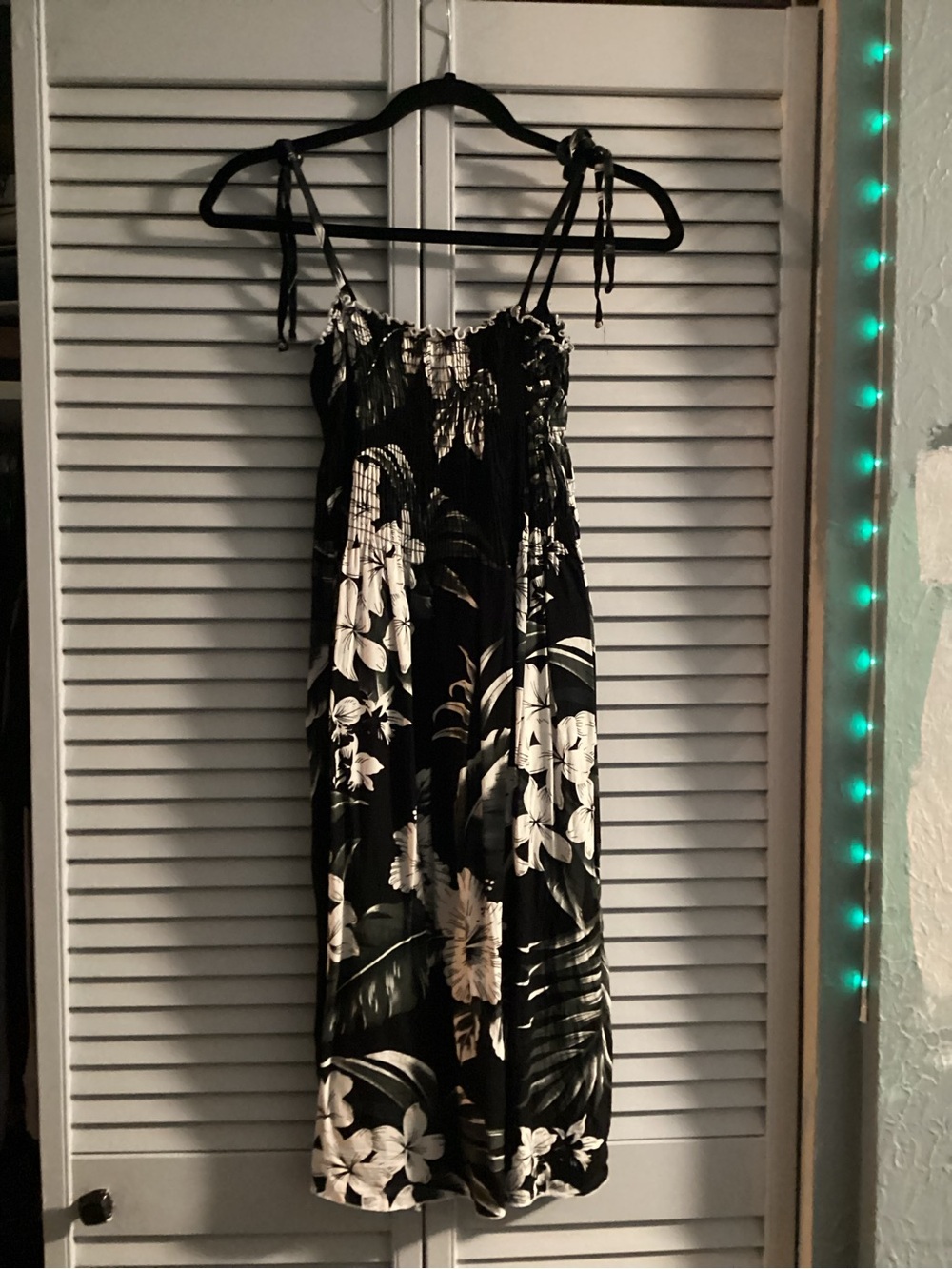 Black Floral Dress with Tie Straps bought in Hawaii